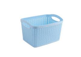 Blue Cresta Knit Rectangular Basket