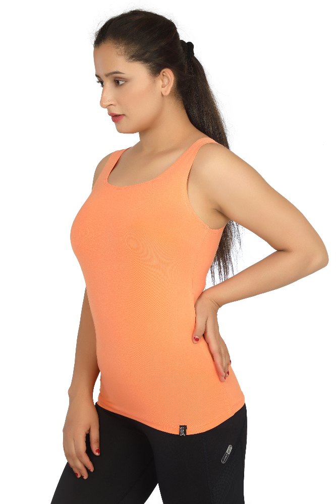 LAASA SPORTS Female Womens Viscose Sleeve less Gym Tank Top & Active Wear