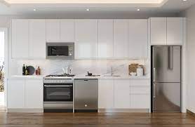 Stainless Steel White Modular Kitchen Tall Unit