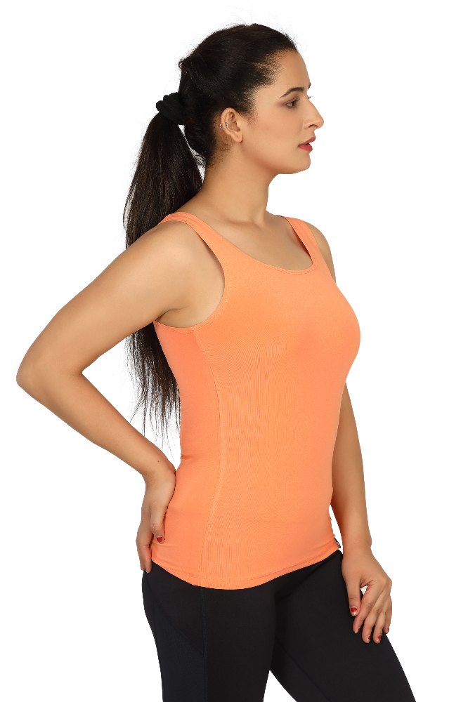 LAASA SPORTS Female Womens Viscose Sleeve less Gym Tank Top & Active Wear