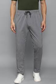 Male Poly Cotton Men Dark Grey Track Pant,Solid